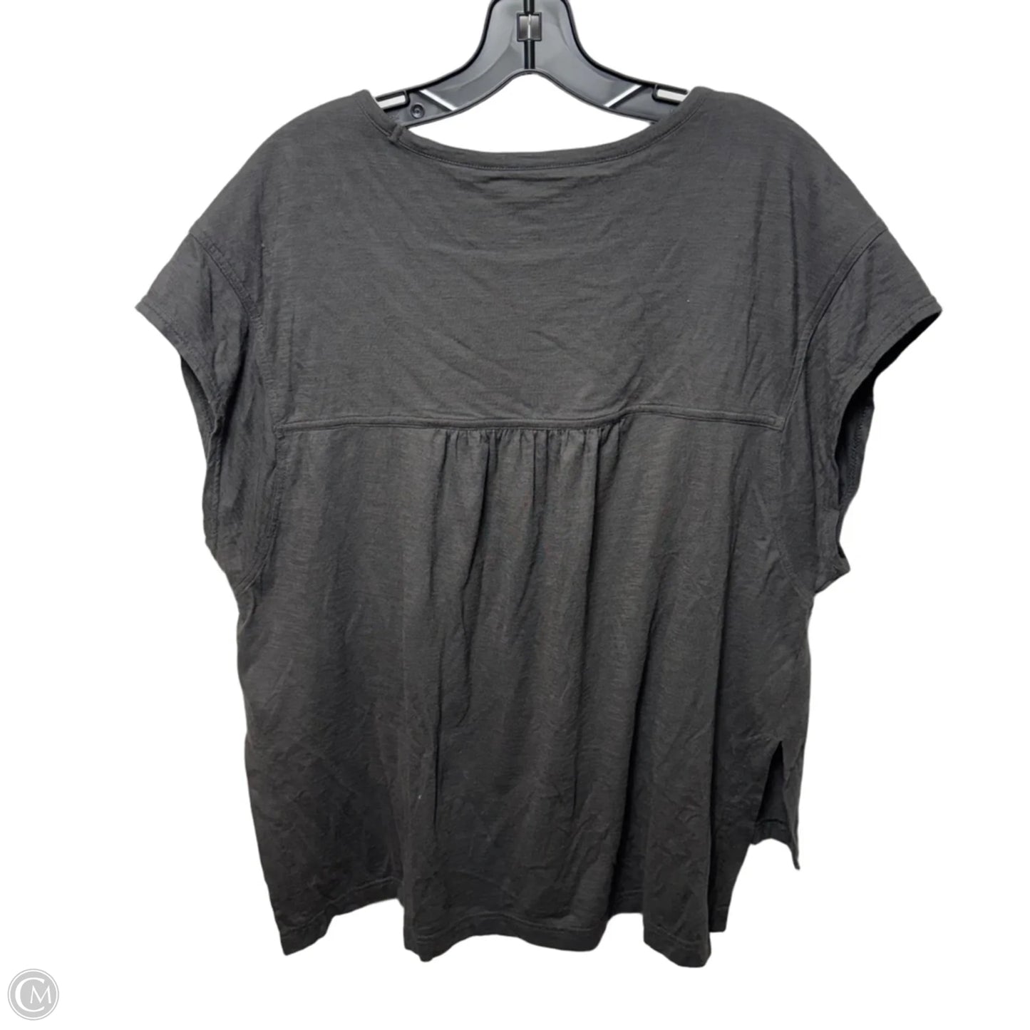 Top Short Sleeve Basic By Pilcro In Grey, Size: M