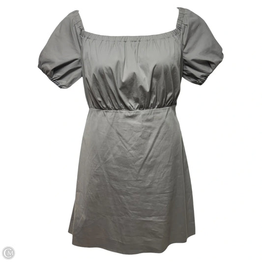 Vintage Off Shoulder Mini Shift Dress Luxury Designer By Prada In Grey, Size: 10