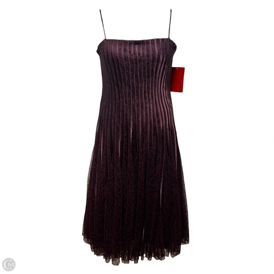 Pleated Lace Cami Dress Casual Midi By Js Collections In Maroon, Size: 12