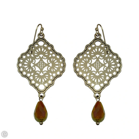 Filigree & Crystal Dangle Earrings