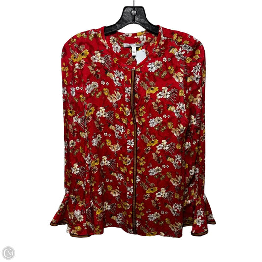 Silk Blend Blouse Designer By Derek Lam In Floral Print, Size: 8
