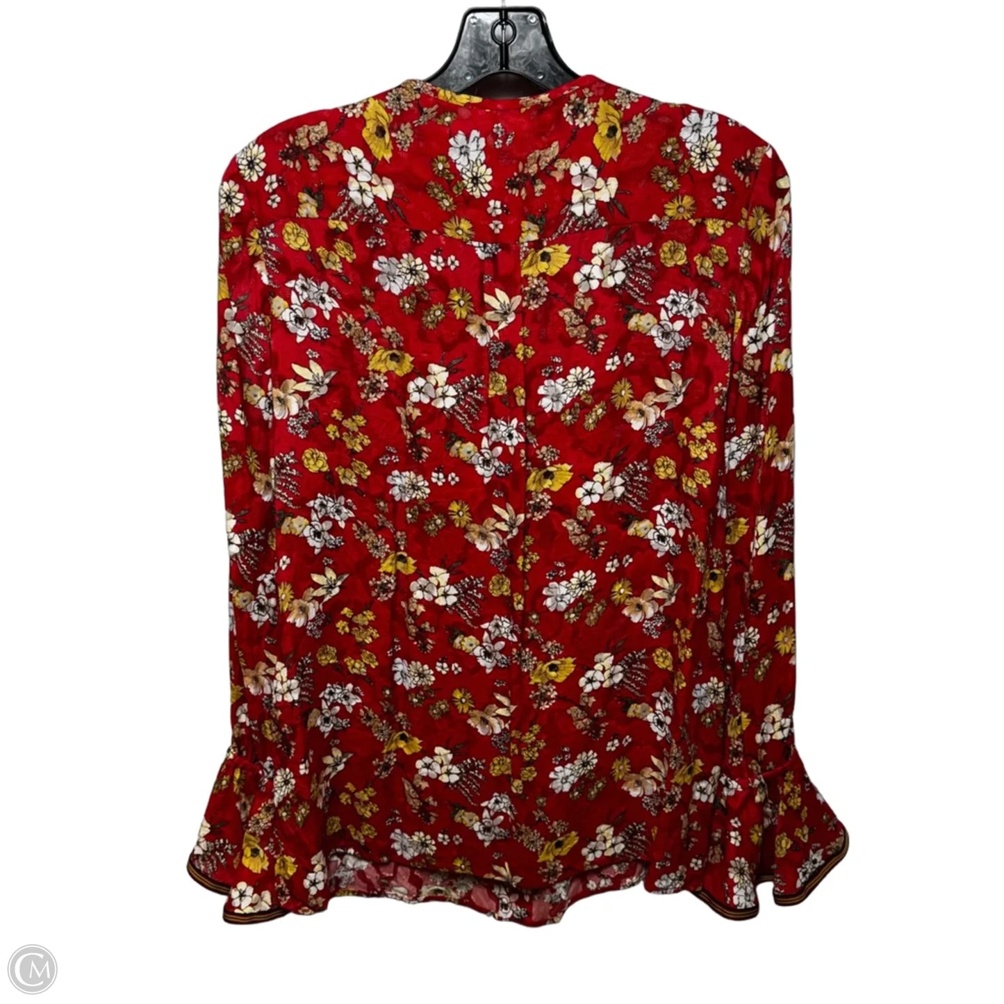 Silk Blend Blouse Designer By Derek Lam In Floral Print, Size: 8