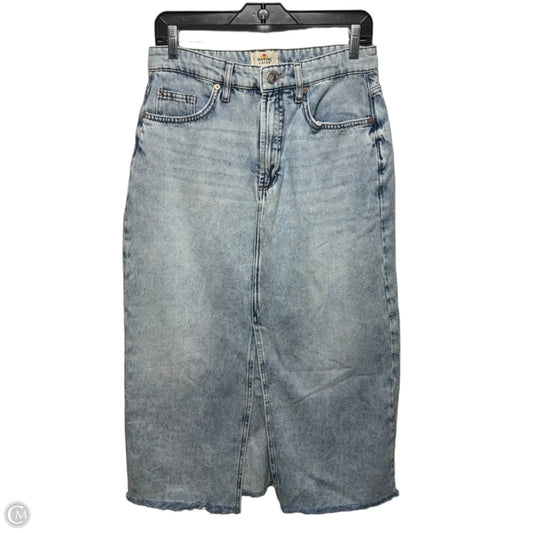 Front Slit Skirt Maxi By Marine Layer In Blue Denim, Size: 8