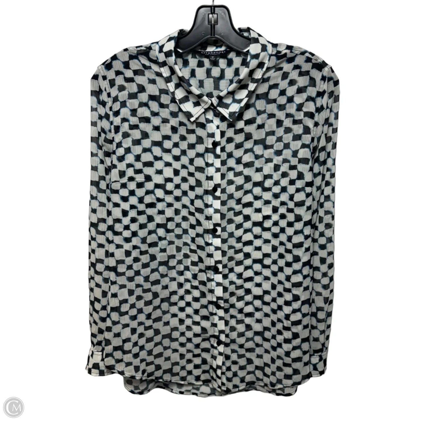 Top Long Sleeve By Liverpool In Tie Dye Print, Size: M