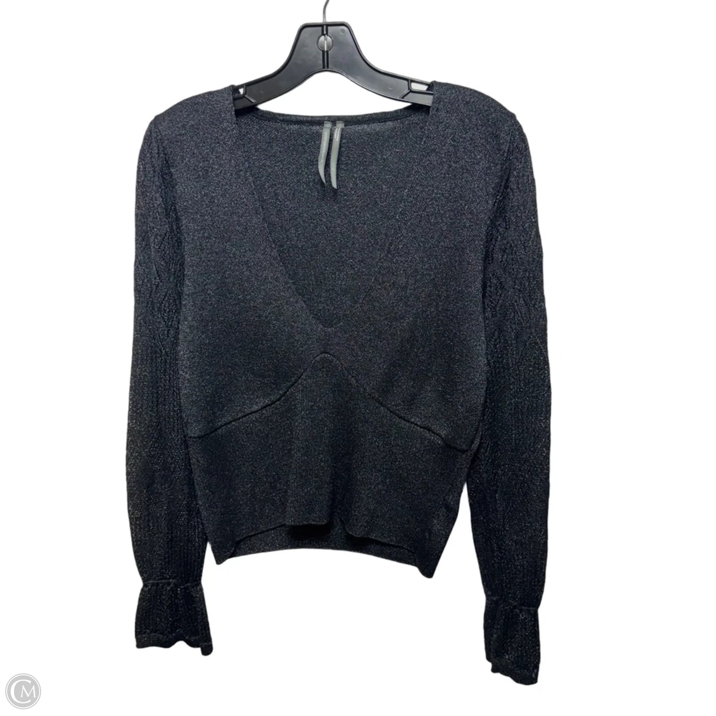 Top Long Sleeve By Anthropologie In Black, Size: S