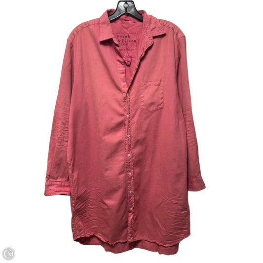 Mary ShirtDress Casual Midi By Frank And Eileen In Pink, Size: L