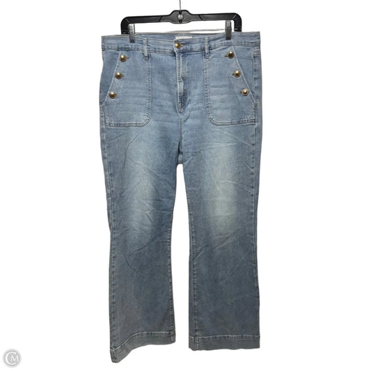 Nomad High Rise Flare Jeans By Nicole Miller In Blue Denim, Size: 14
