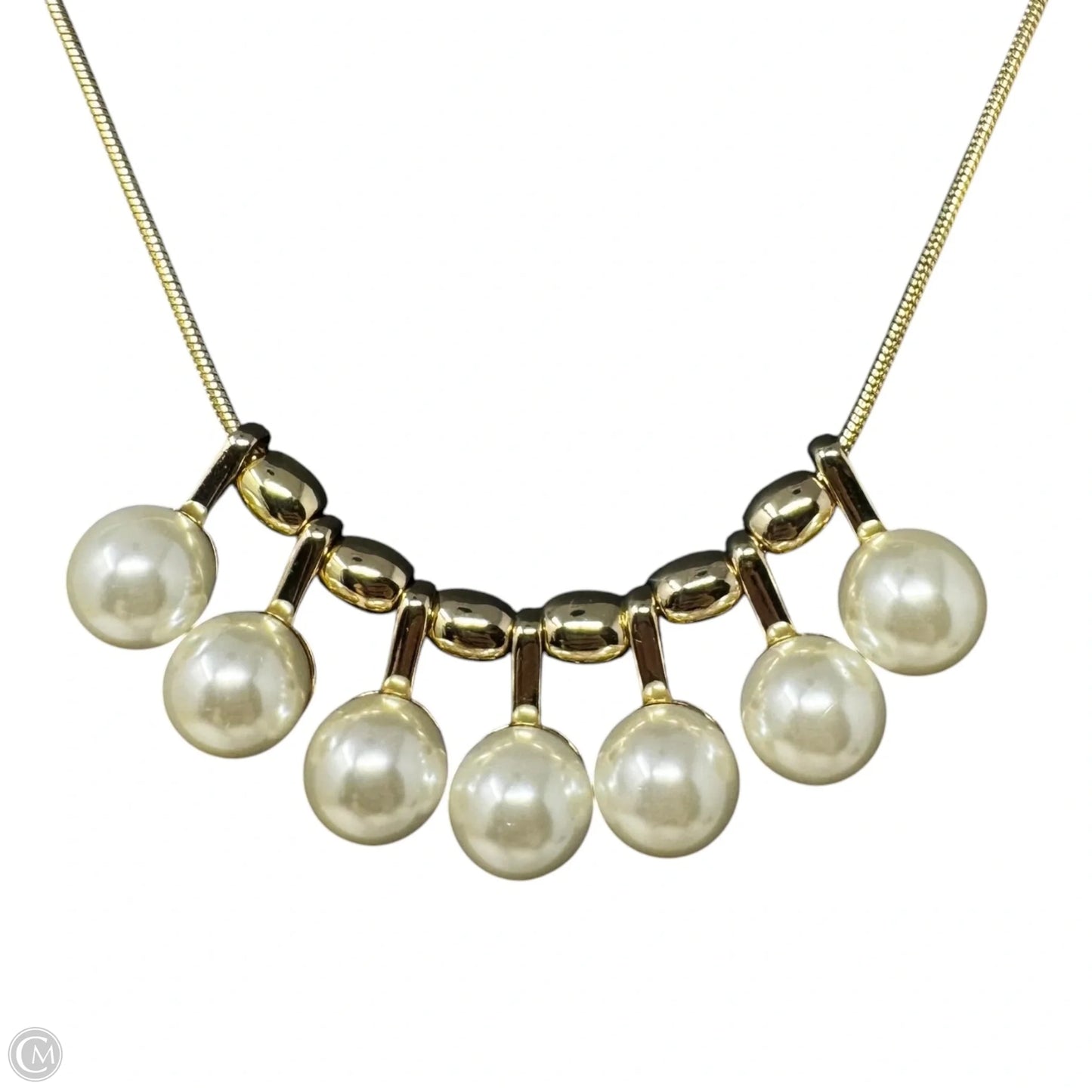 Faux Pearl Gold Tone Necklace By Ann Taylor