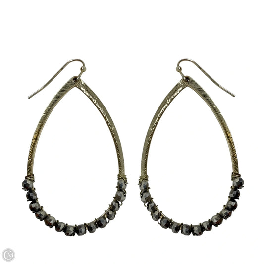 Wire Wrapped Beaded Teardrop Earrings