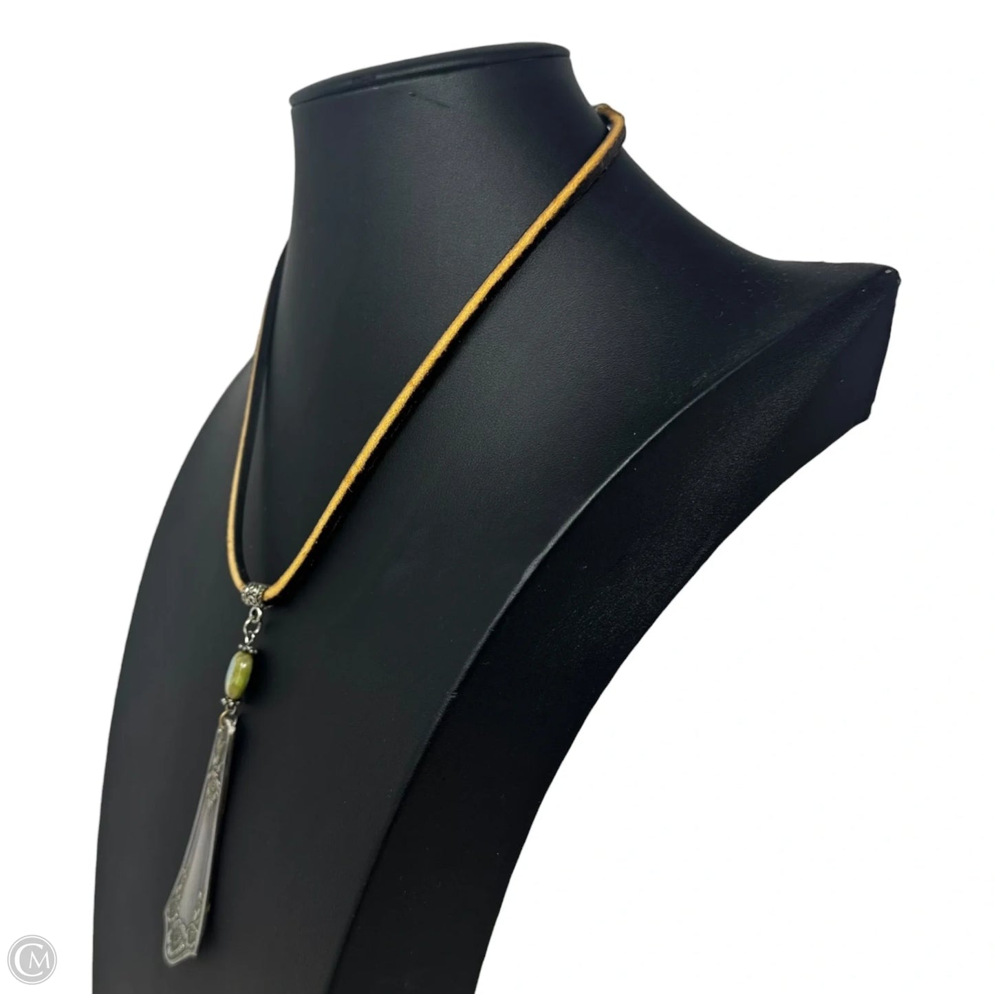 Silverware Handle & Leather Cord Necklace Statement Unbranded