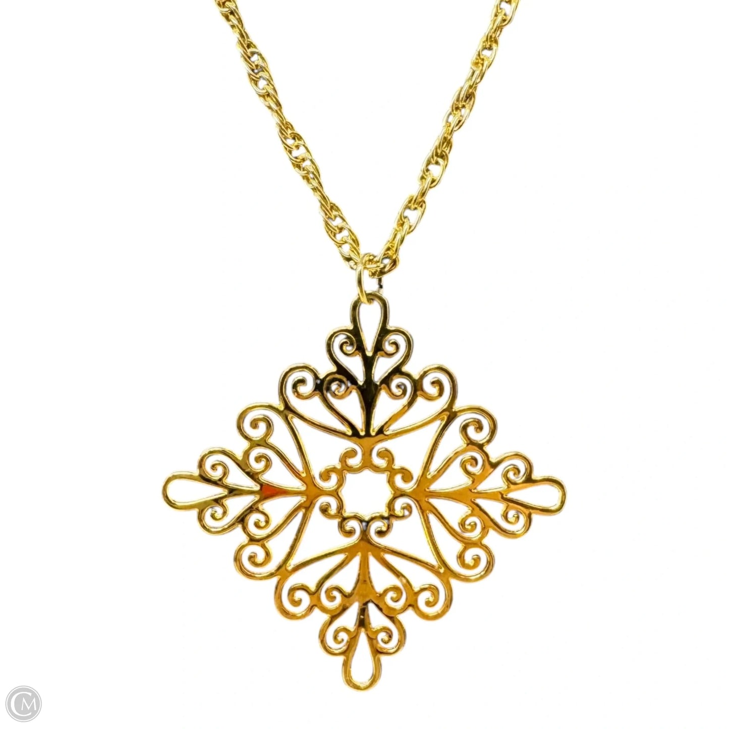 Gold Tone Filigree Necklace
