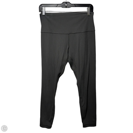 Ribbed Athletic Leggings By Lululemon In Grey, Size: 10