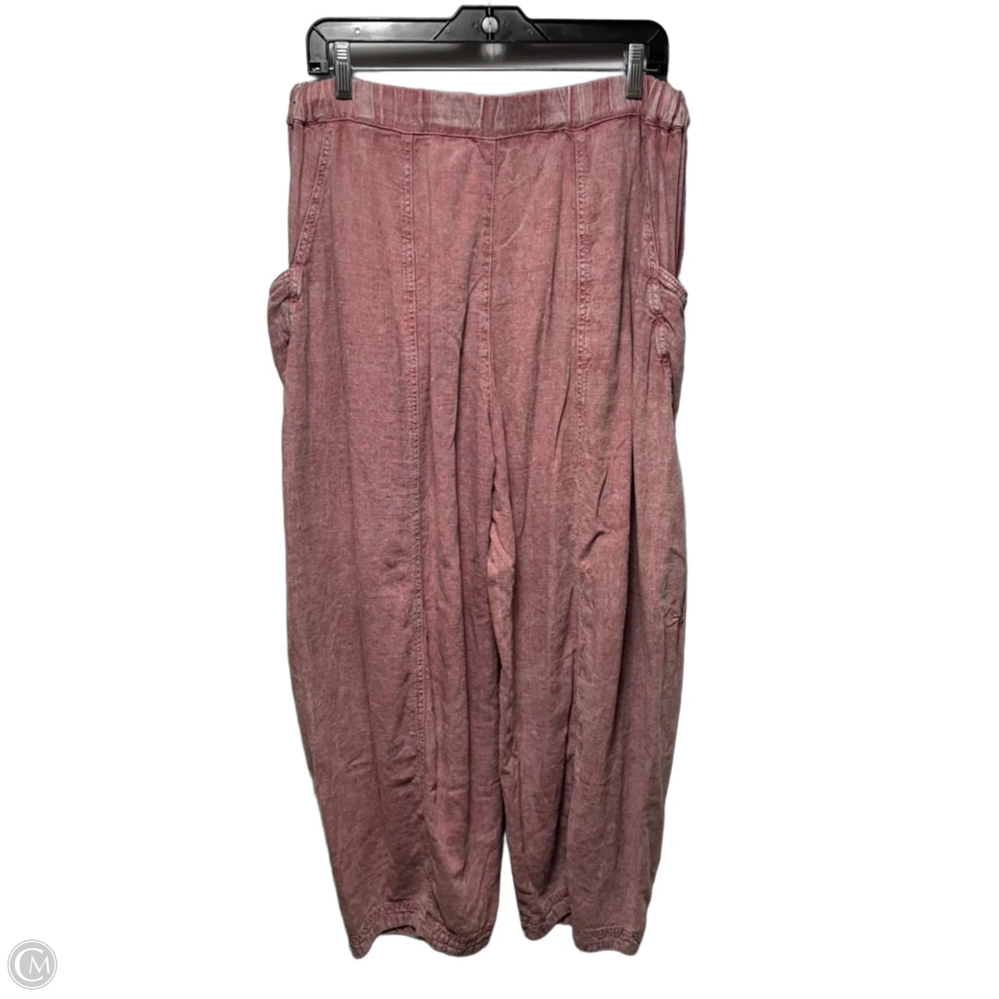 High Road Pull-On Linen Blend Barrel Pants By Free People In Mauve, Size: L