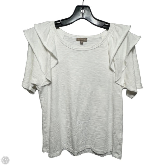Top Short Sleeve By Lilla P In White, Size: Xs