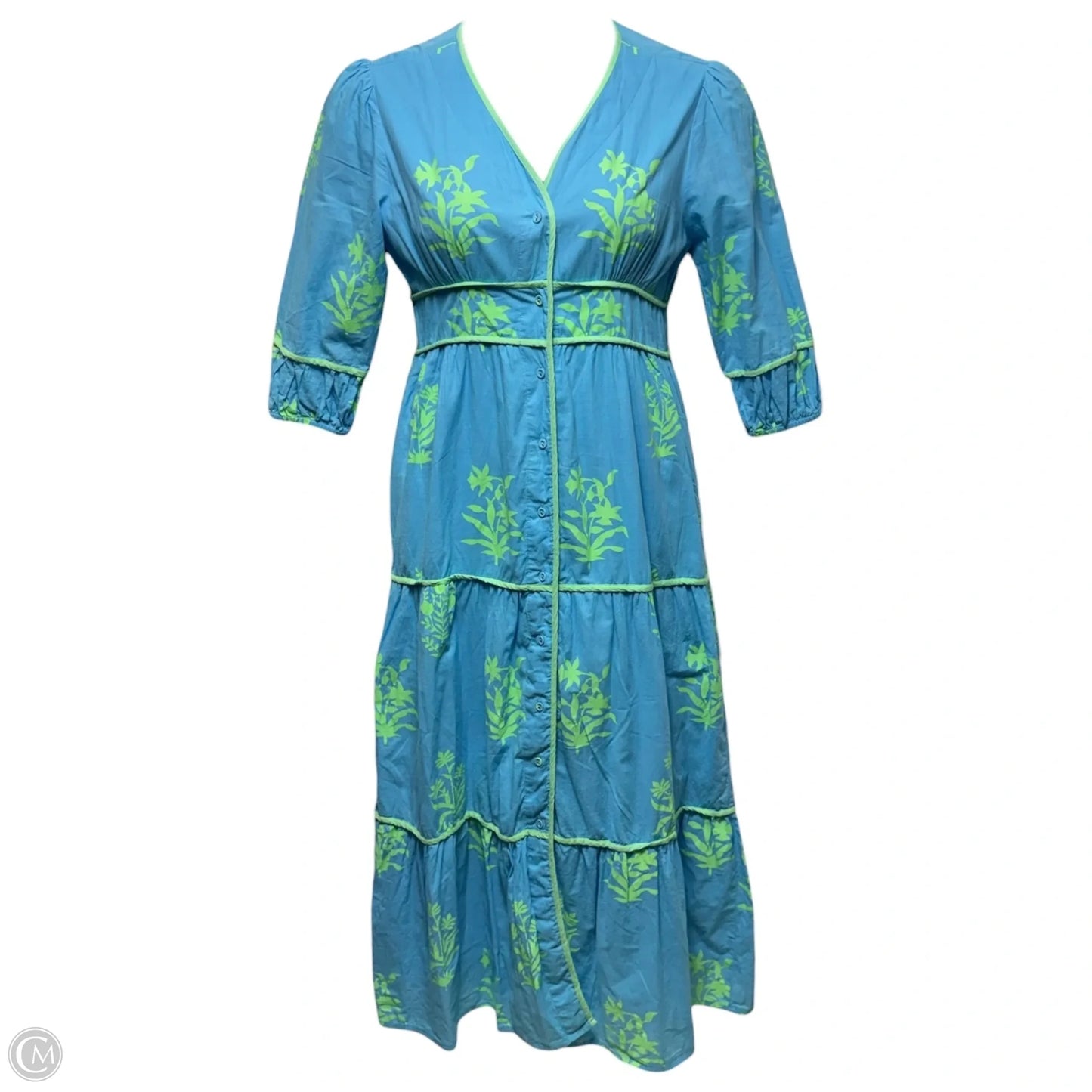 Dress Casual Maxi By Beau & Ro In Blue, Size: M
