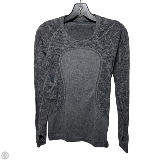 Athletic Top Long Sleeve Crewneck By Lululemon In Grey, Size: 6