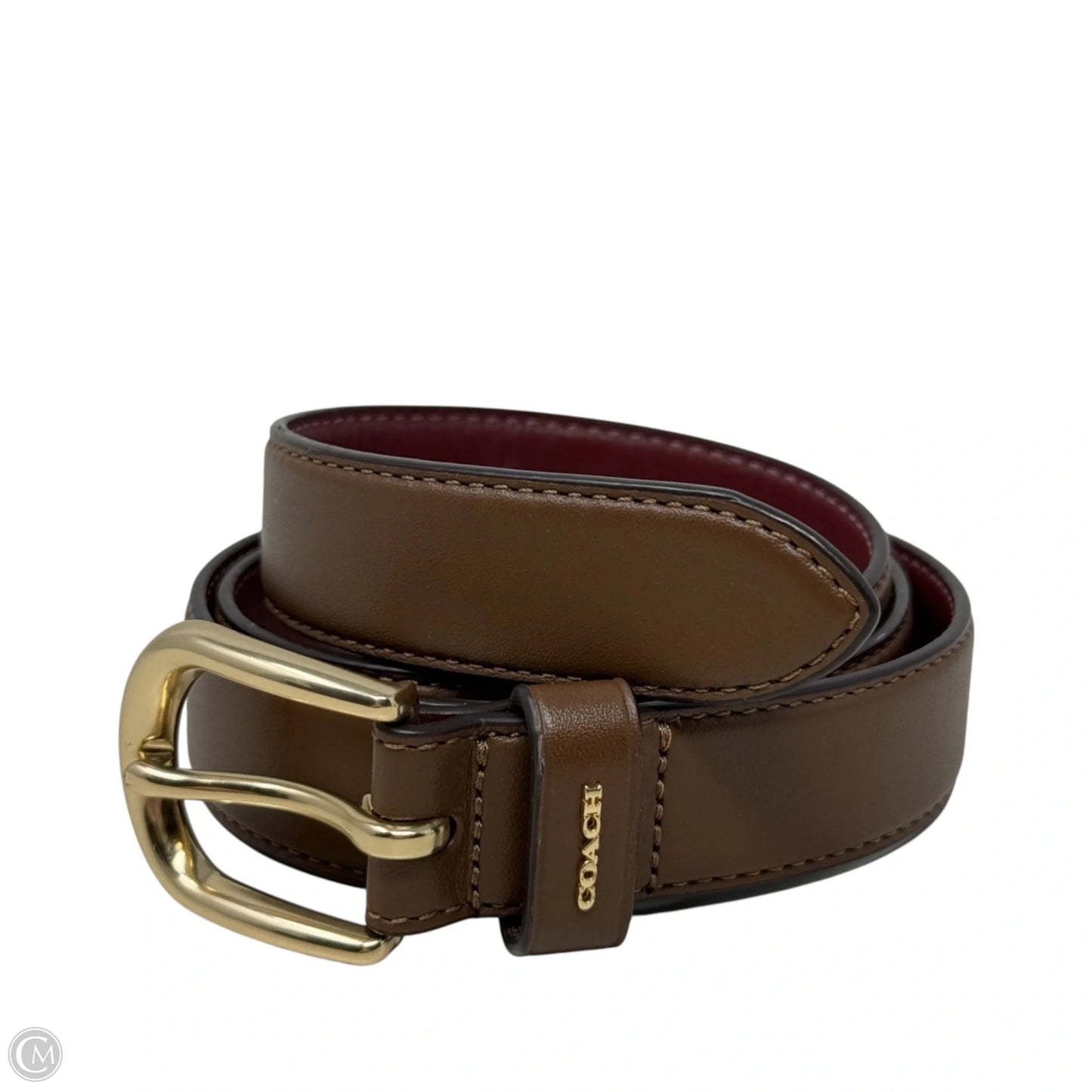 Classic Buckle Belt Designer By Coach, Size: Small