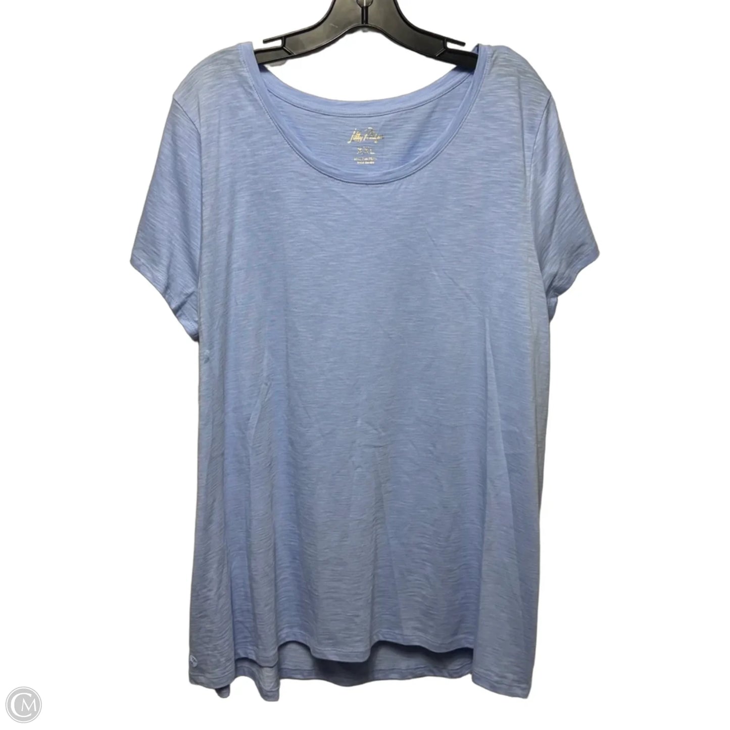 Top Short Sleeve Designer By Lilly Pulitzer In Blue, Size: Xxl