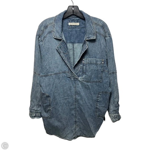 Tunic Long Sleeve By We The Free In Blue Denim, Size: M