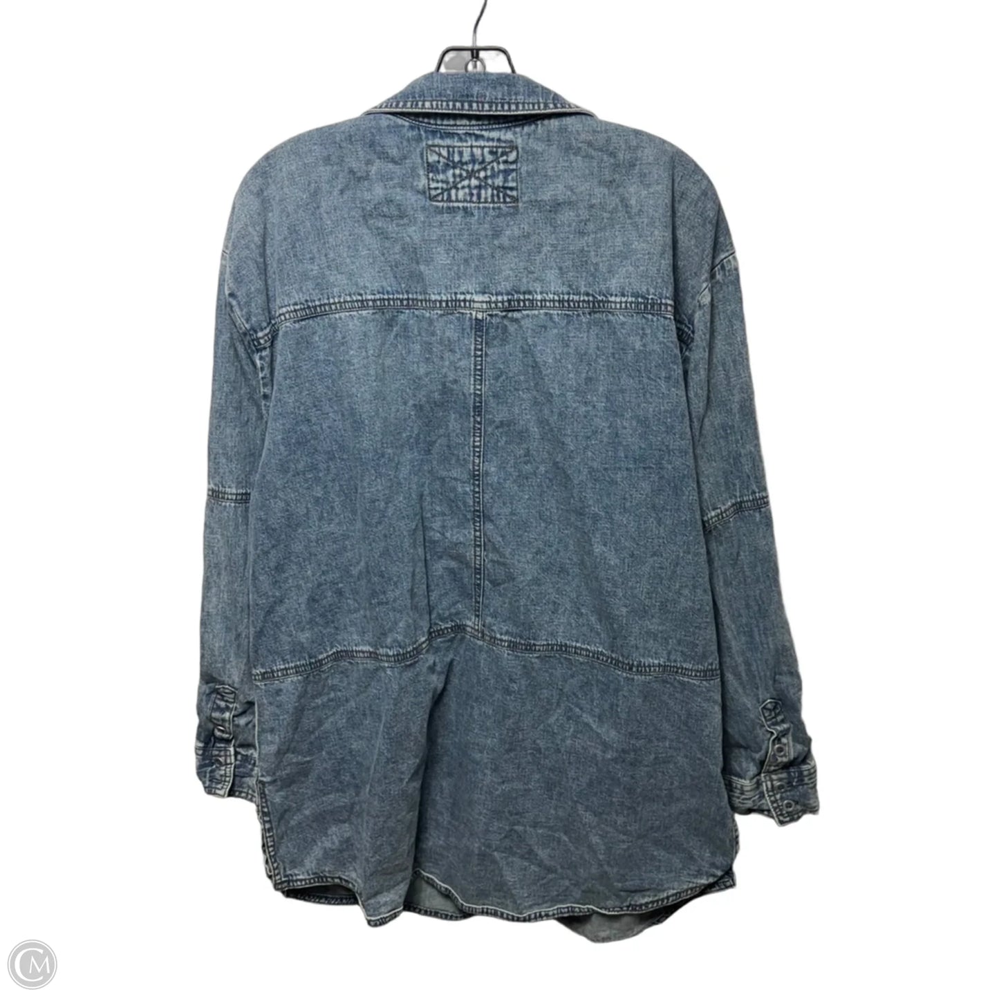 Tunic Long Sleeve By We The Free In Blue Denim, Size: M