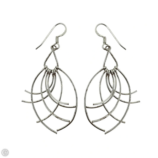 Sterling Silver Curved Wire Drop Earrings Sterling Silver By Primrose