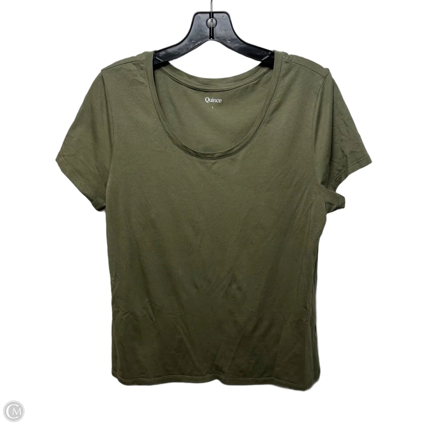 Top Short Sleeve Basic By Quince In Green, Size: L
