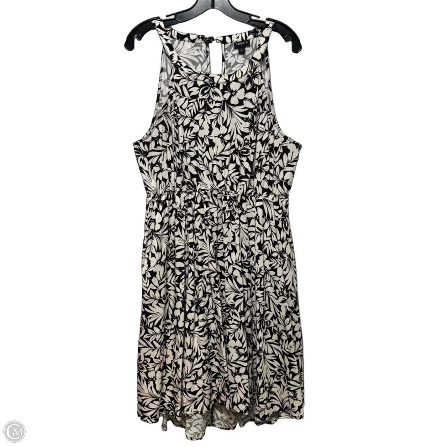 Dress Casual Midi By Torrid In Black & Cream, Size: 1x