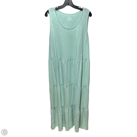 Tiered Dress Casual Maxi By Denim And Co Qvc In Aqua, Size: 1x