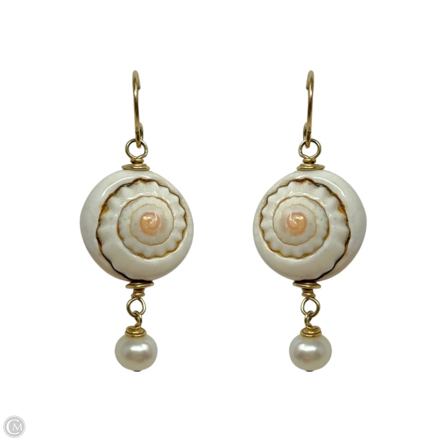 Shell & Pearl Dangle Earrings