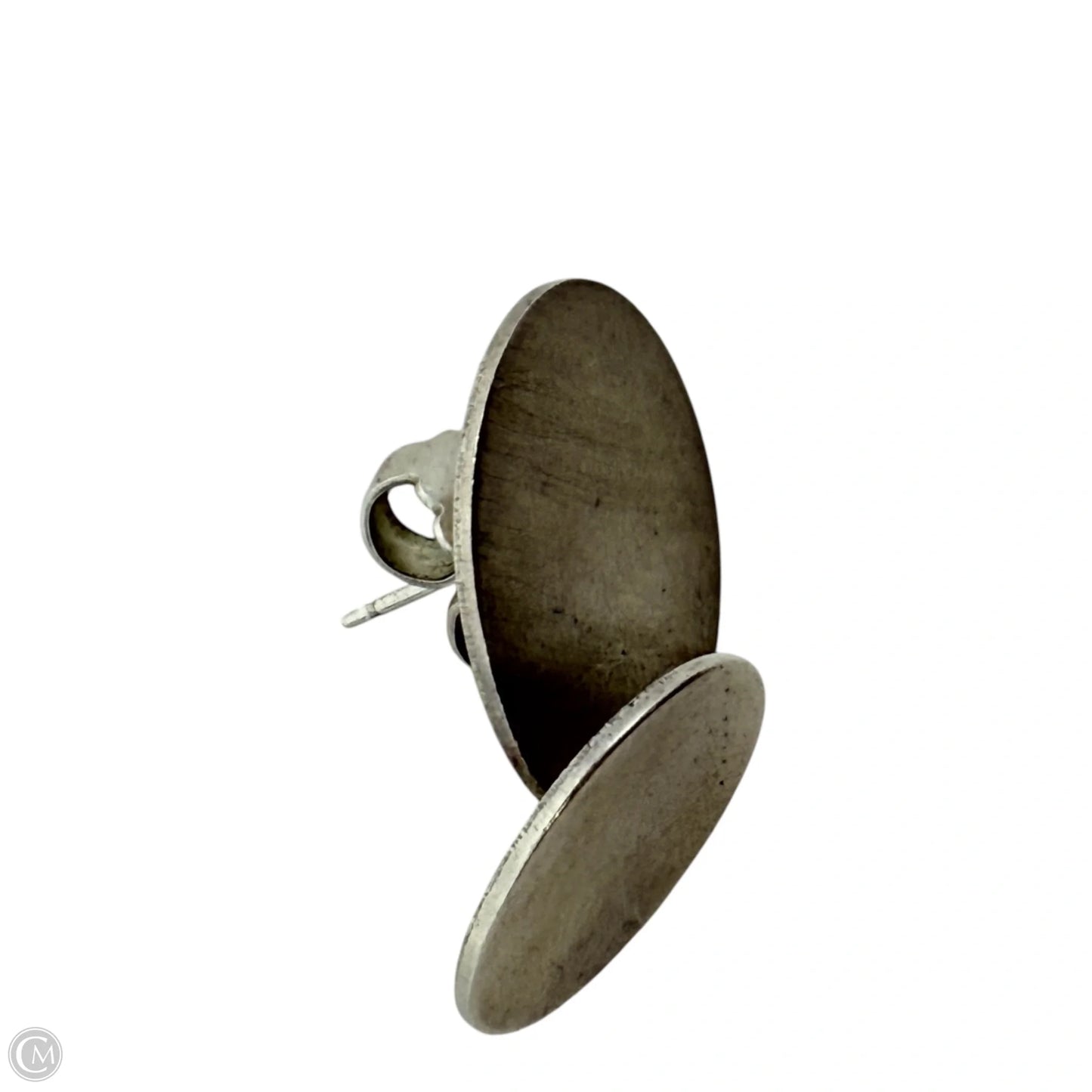 Sterling Silver Modernist Post Earrings By Betty Cooke