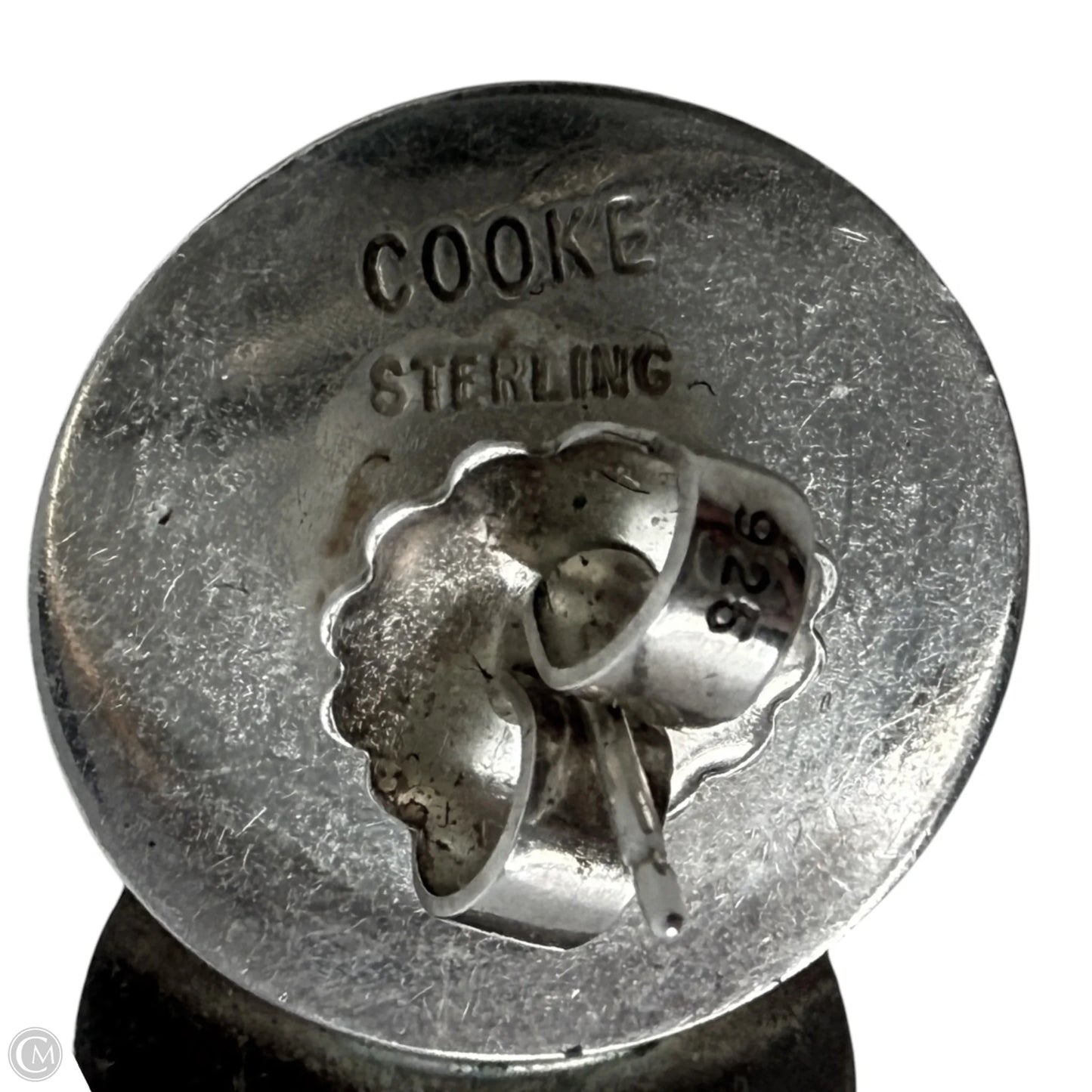 Sterling Silver Modernist Post Earrings By Betty Cooke
