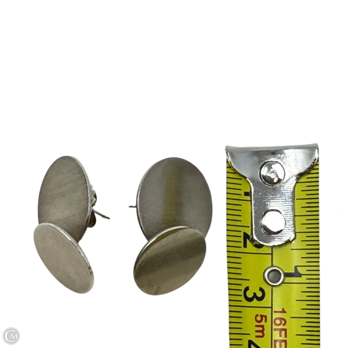 Sterling Silver Modernist Post Earrings By Betty Cooke