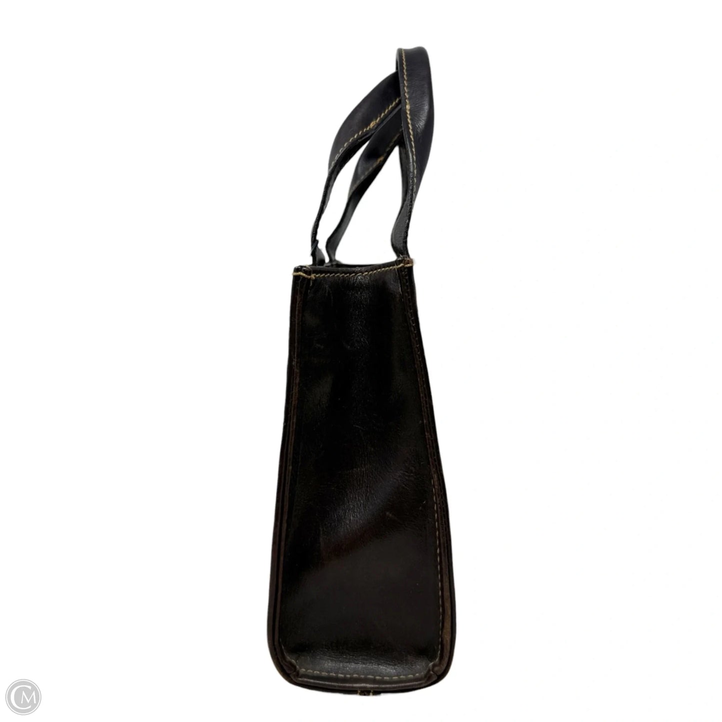 Y2K Sam Leather Box Tote Designer By Kate Spade, Size: Small