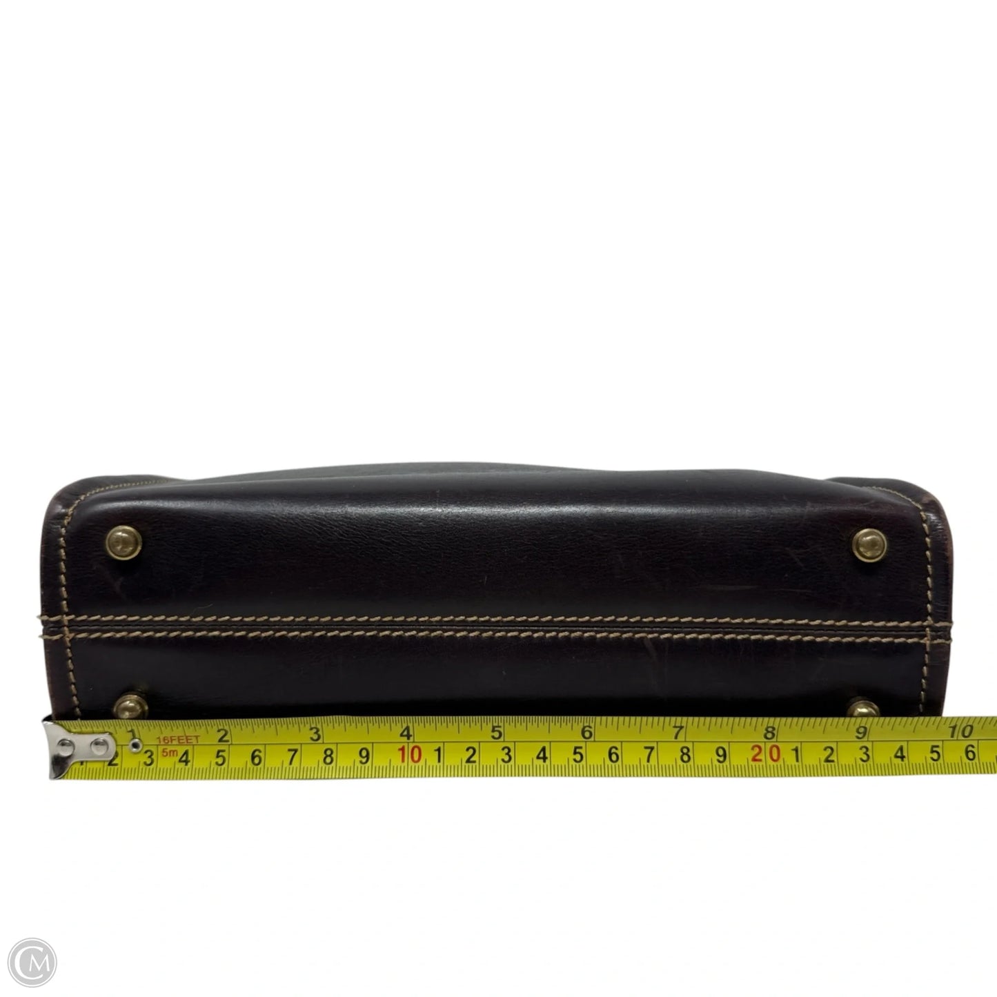 Y2K Sam Leather Box Tote Designer By Kate Spade, Size: Small