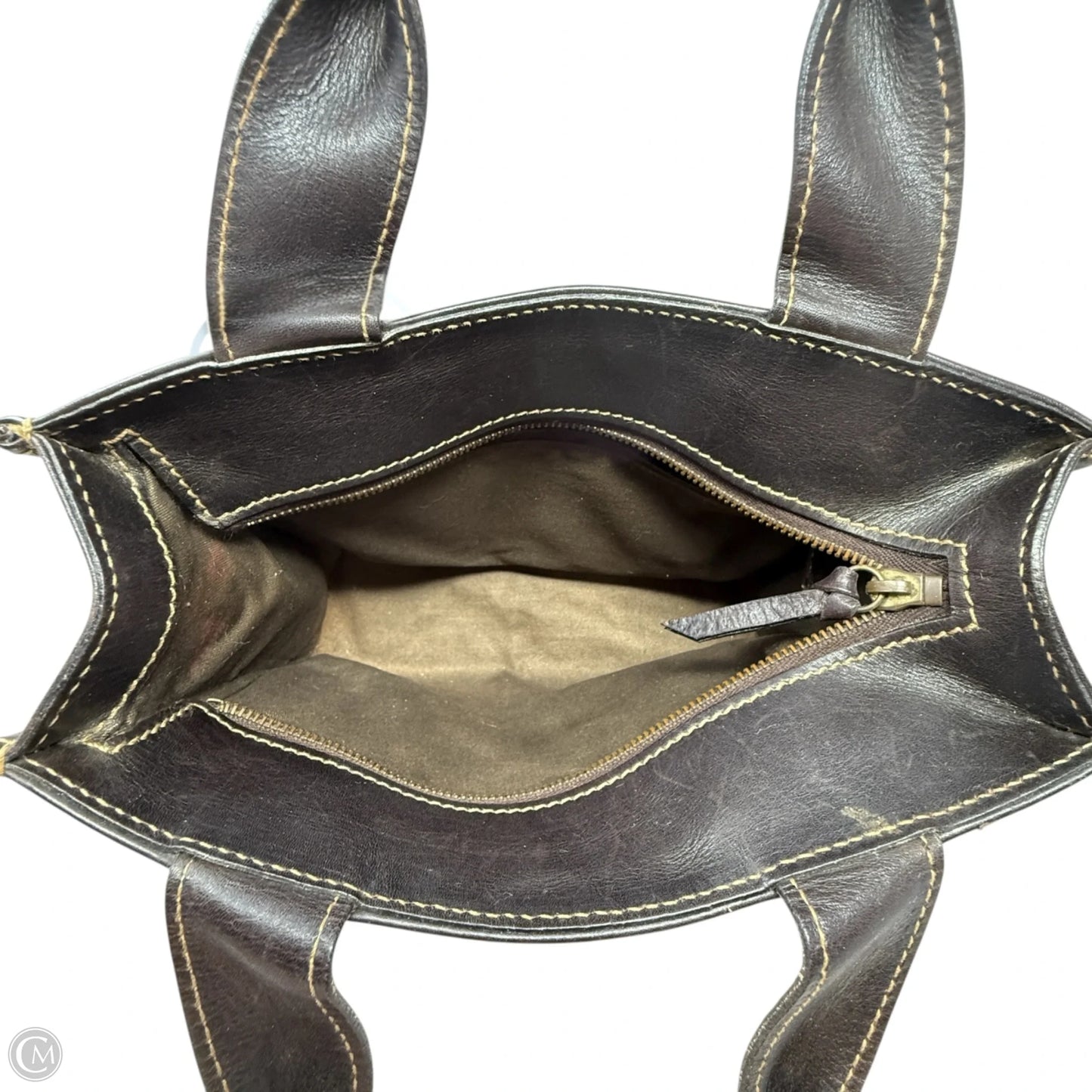 Y2K Sam Leather Box Tote Designer By Kate Spade, Size: Small