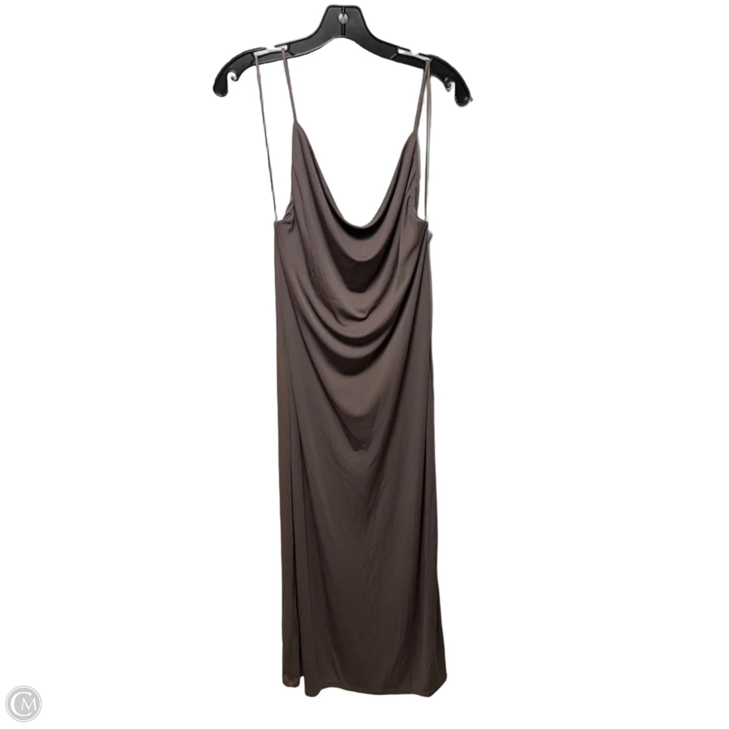 Dress Casual Midi By Zara In Taupe, Size: L