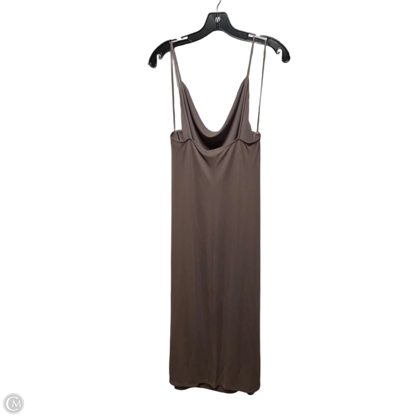 Dress Casual Midi By Zara In Taupe, Size: L