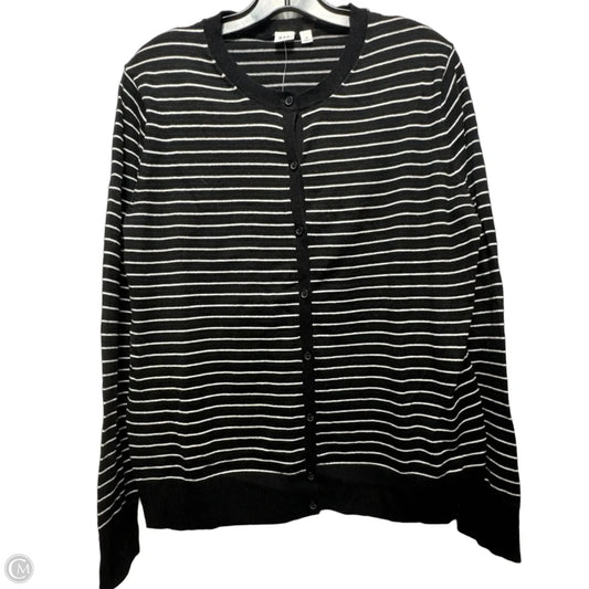 Sweater Cardigan By Gap In Striped Pattern, Size: Xl