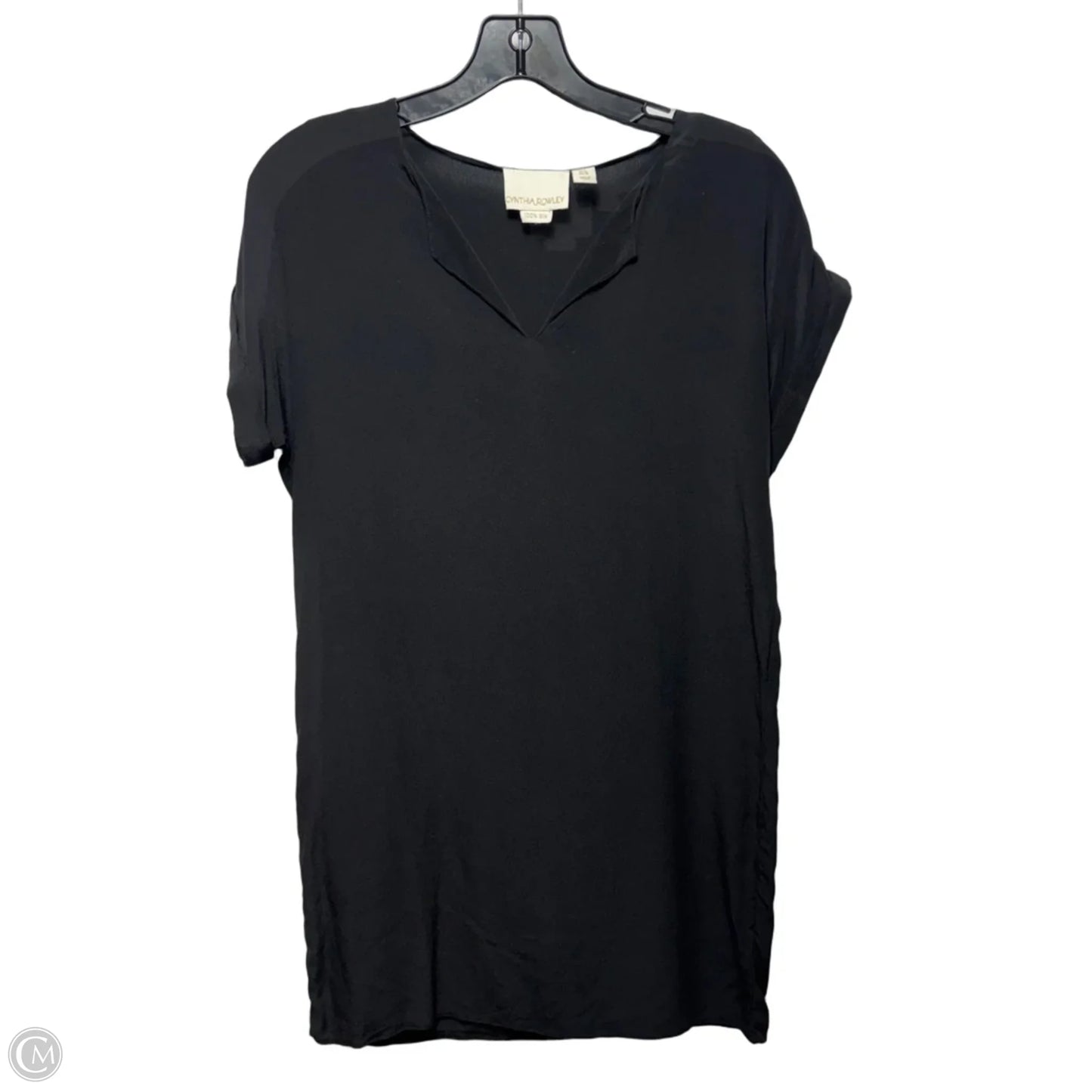 Silk Tunic Short Sleeve By Cynthia Rowley In Black, Size: 6