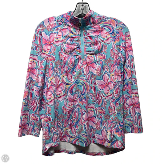 Athletic Top Long Sleeve Collar By Stella Parker In Multi-colored, Size: Xl