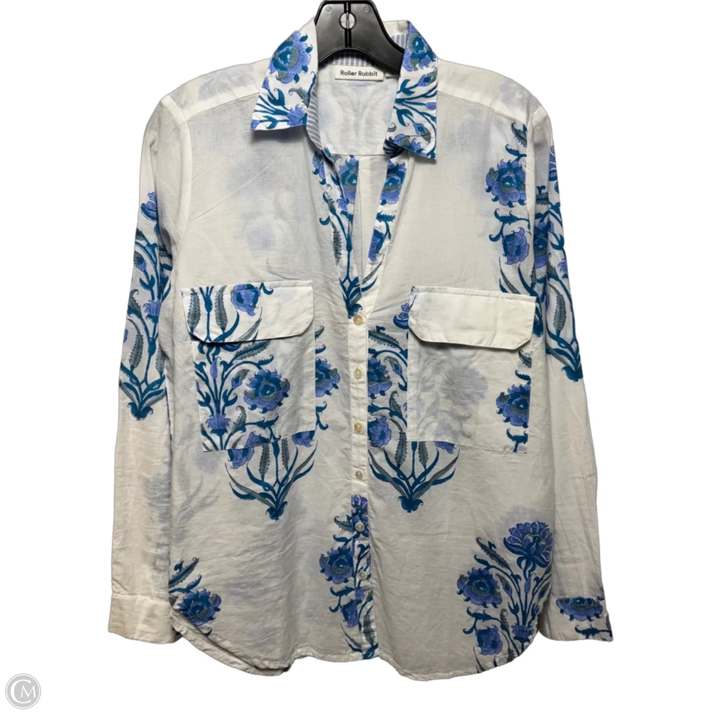 Top Long Sleeve By Roller Rabbit In Floral Print, Size: S