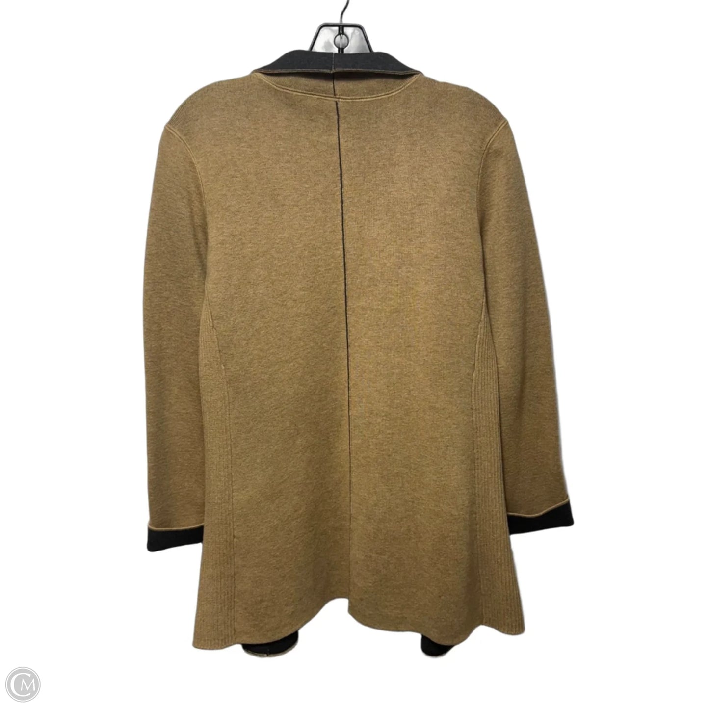 Sweater Cardigan By Damask In Grey & Tan, Size: S