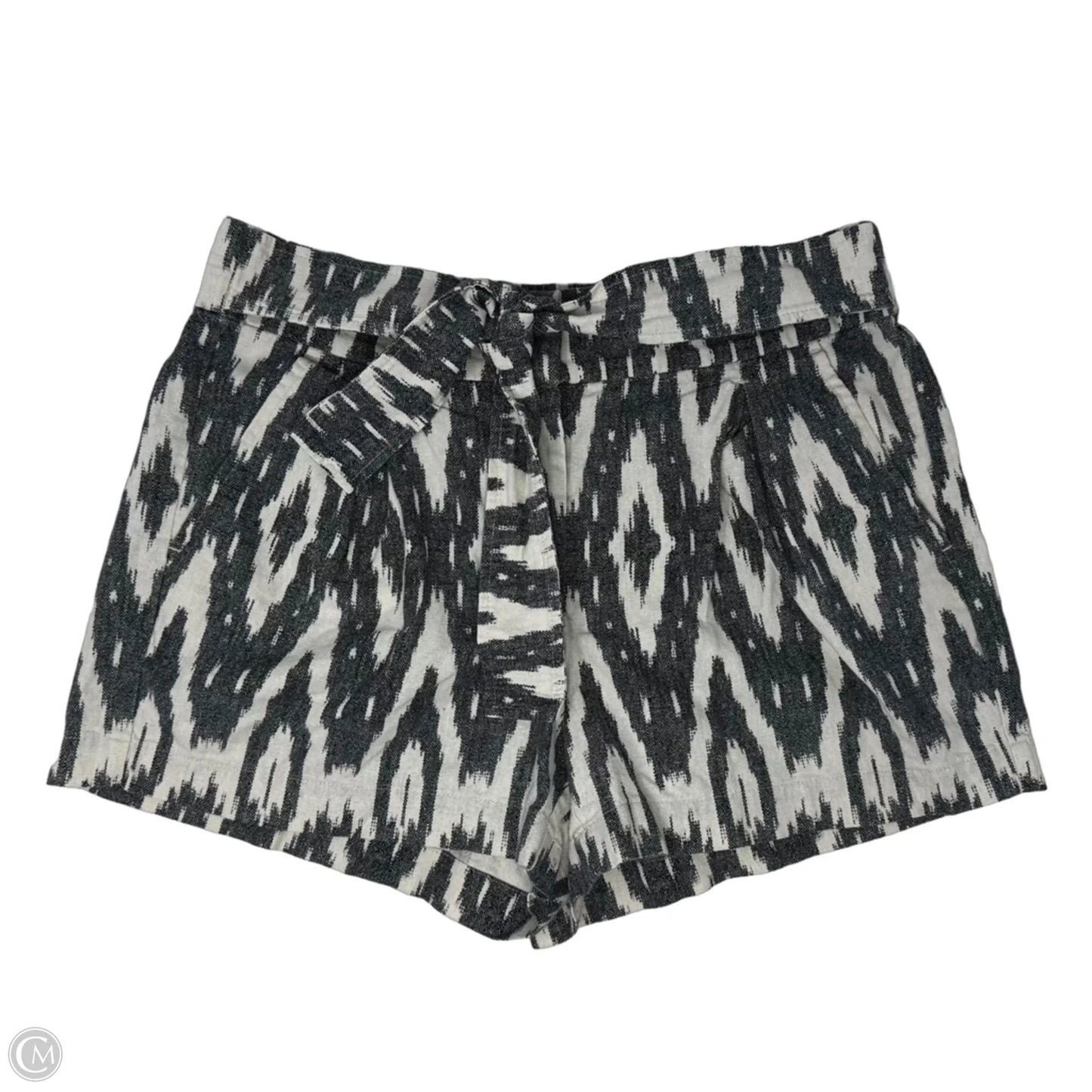 Linen Blend Shorts By J. Crew In Black & Cream, Size: 6