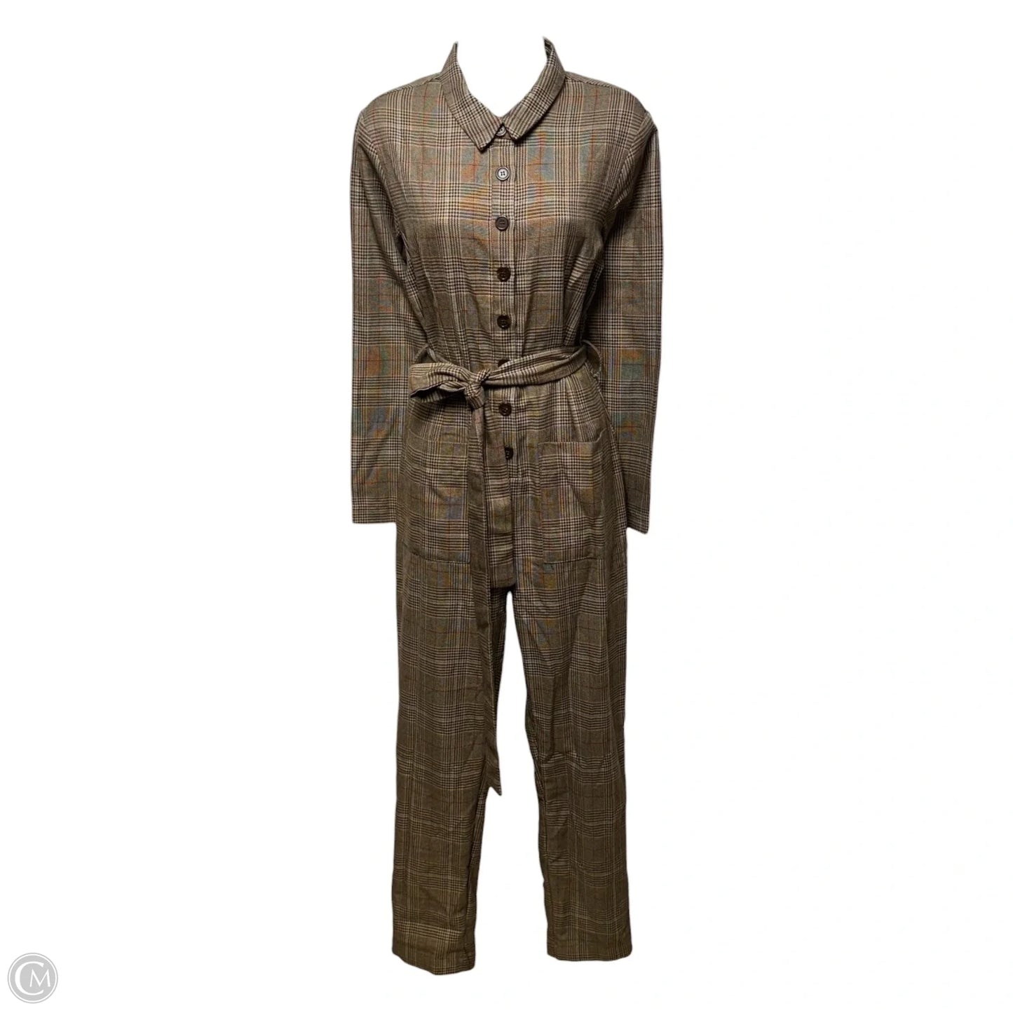 The Laura Jumpsuit By Native Youth In Plaid Pattern, Size: S