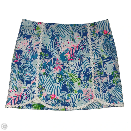 Skort Designer By Lilly Pulitzer In Blue & Pink, Size: 8