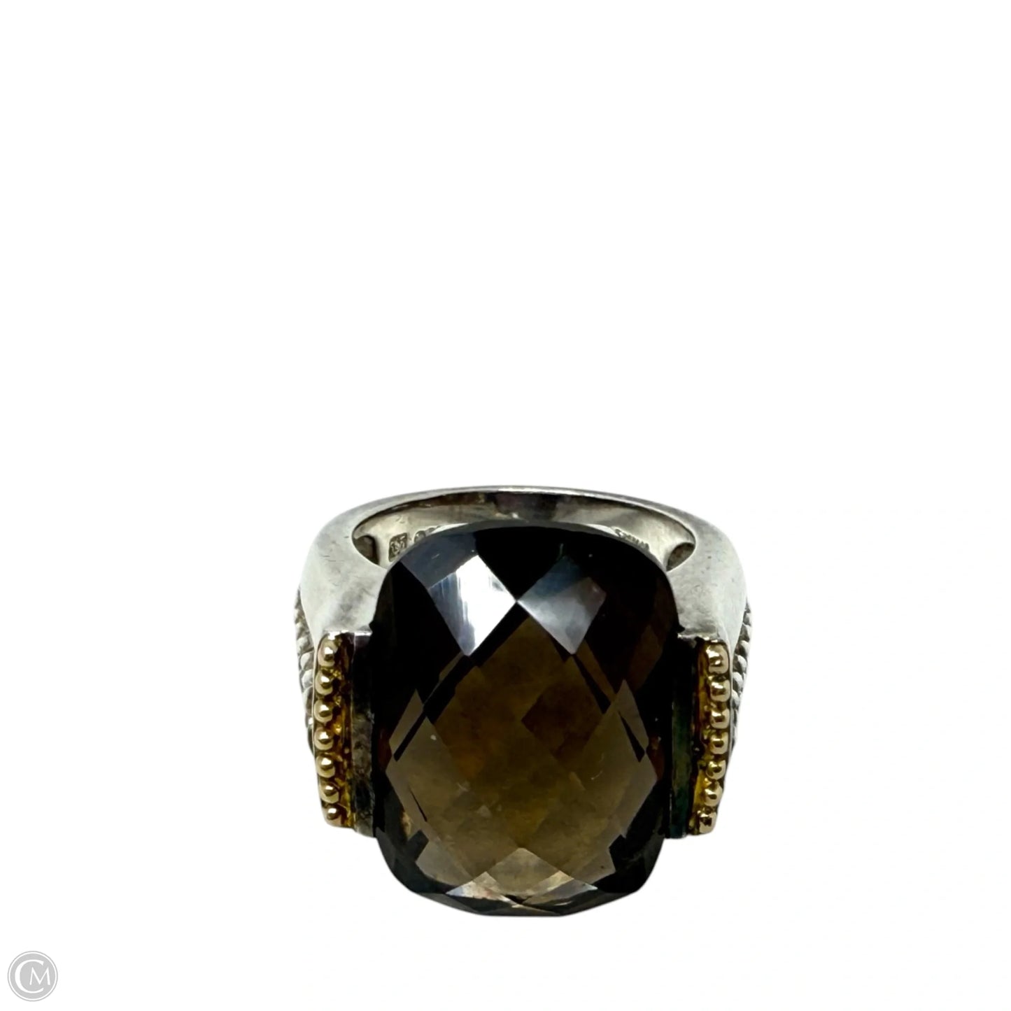 Sterling Silver & Smokey Quartz Cocktail Ring, Size: 6