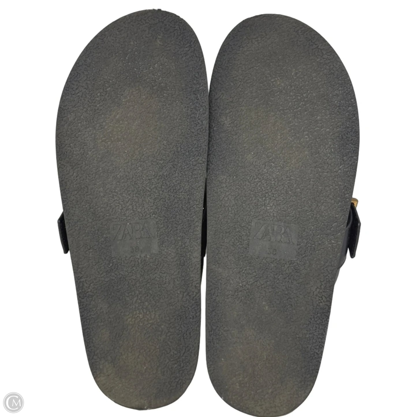 Flat Buckled Clogs By Zara In Black, Size: 7.5