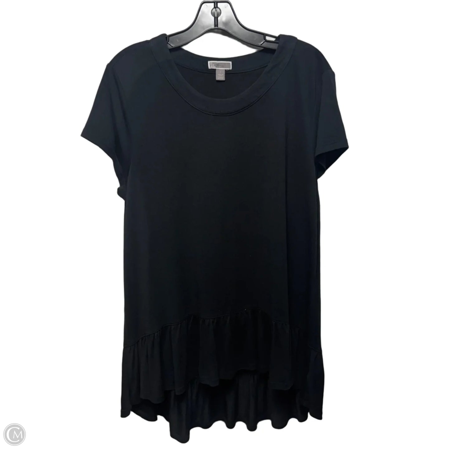 Tunic Short Sleeve By Chelsea 28 In Black, Size: L