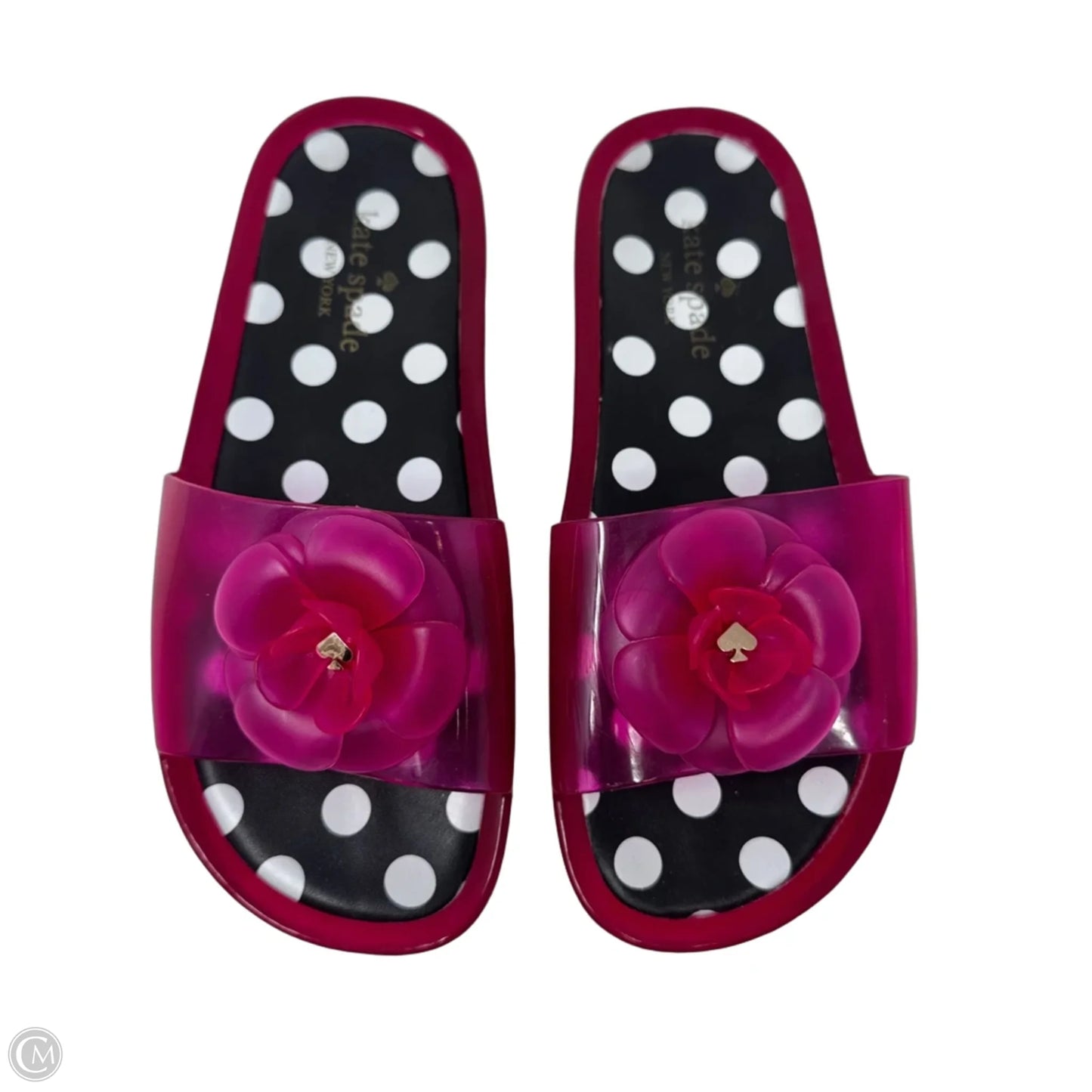 Jelly Flower Slide Sandals Designer By Kate Spade In Pink, Size: 8