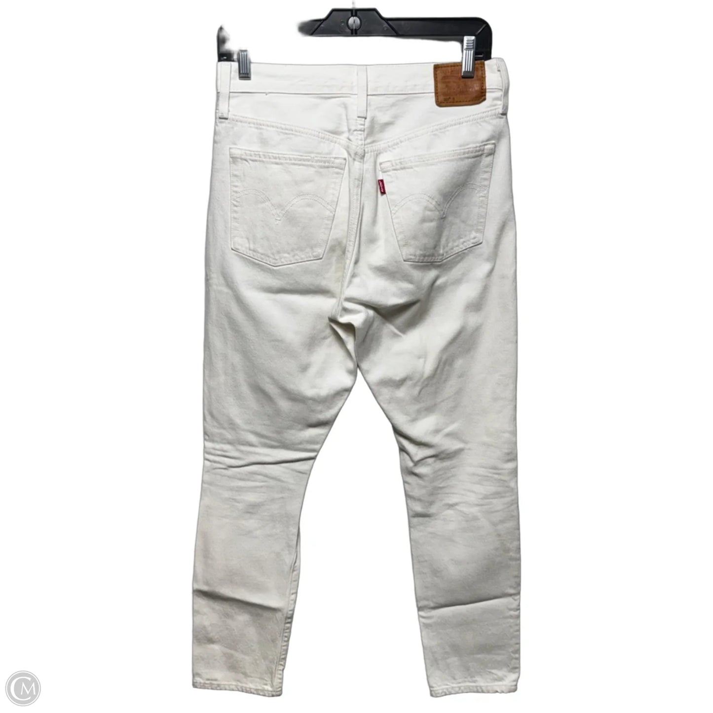 Distressed Jeans Skinny By Levis In White, Size: 4